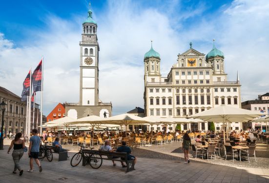 Augsburger Rathaus und Perlachturm 